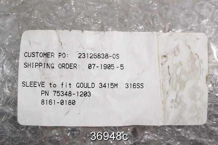 Unused Goulds 3415 M 14x16x22 Pump Shaft Sleeve, No. 7538 1203 #36948