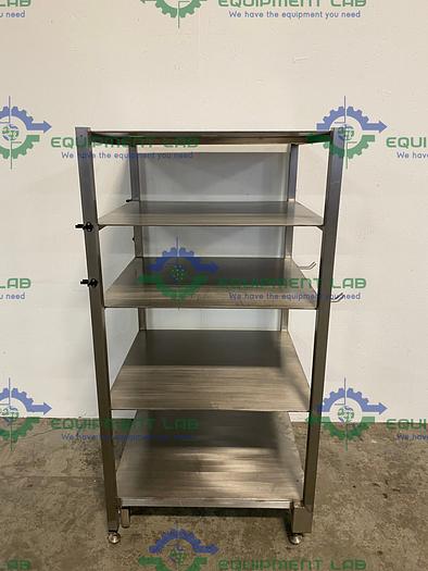 Used 32" W x 30" D x 62" H Stainless Steel Five Tier Rolling Cart