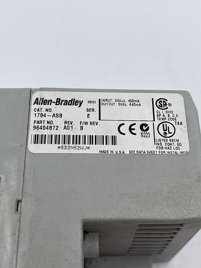 Used Allen-Bradley 1794-ASB SER E 