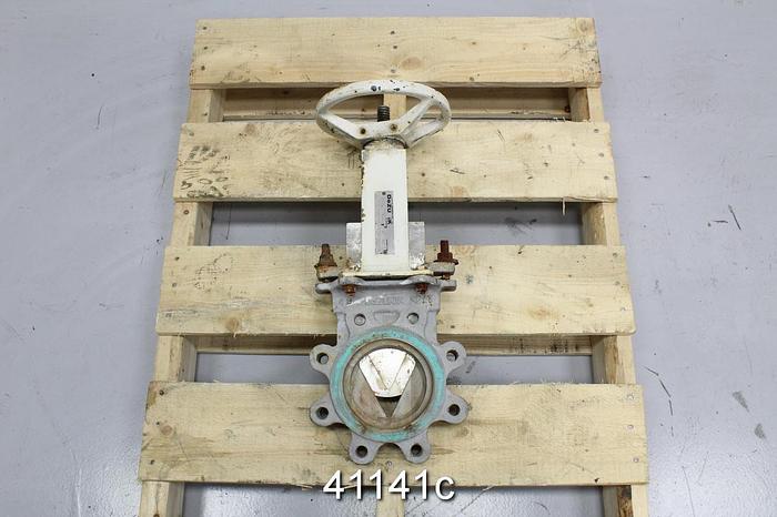Used Dezurik 9259940 4" Hand Operated Knife Gate Valve #41141