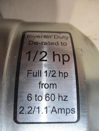 Used DORNER 1/2 HP INVERTER DUTY MOTOR