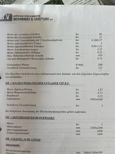 Gebraucht Bombieri Venturi Taglia Blocci