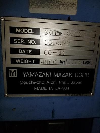 Used MAZAK SQT 100MSY CNC Turning Center with Live Tooling, Sub Spindle & Bar Feeder