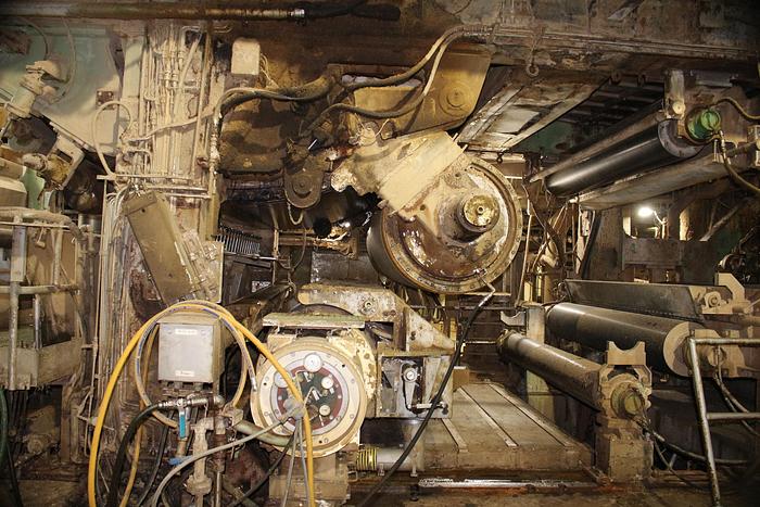 Used 104" Trim Voith Yankee Crescent Former Tissue Machine, 80 MTD Production #42112