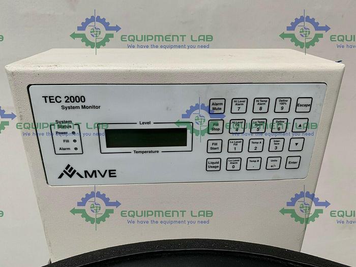Used CHART MVE 230F Liquid Nitrogen Cryogenic Storage Tank w/ TEC 2000