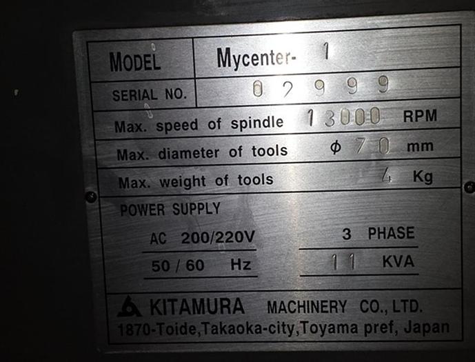 Used 1993 Kitamura Mycenter 1
