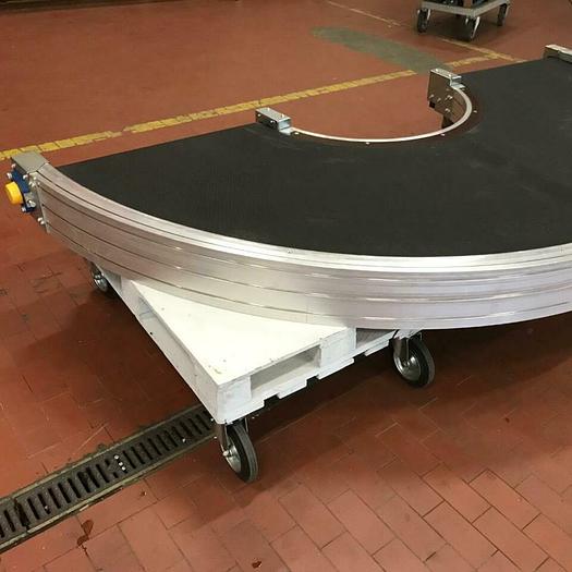 Gebraucht TRANSNORM Kurven Gurtförderer/ Förderband Kurve 180° 1600-105