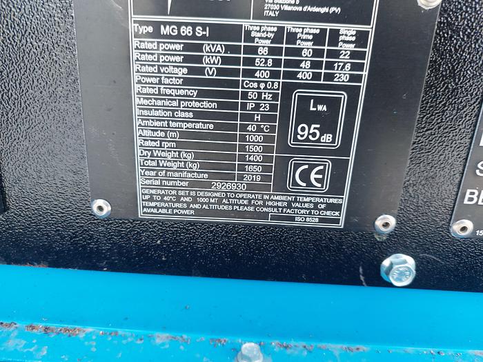 Used 2019 Genset MG 66S-I