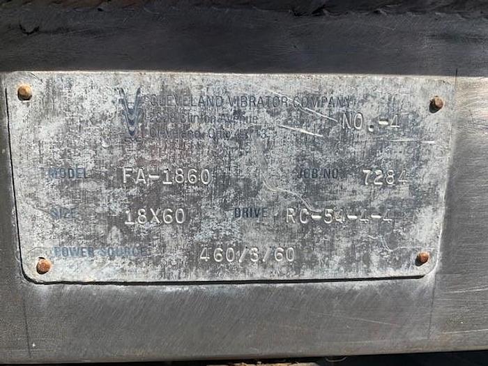 Used Cleveland Stainless Steel Vibratory Shaker Table Model FA-1860 FA-1860