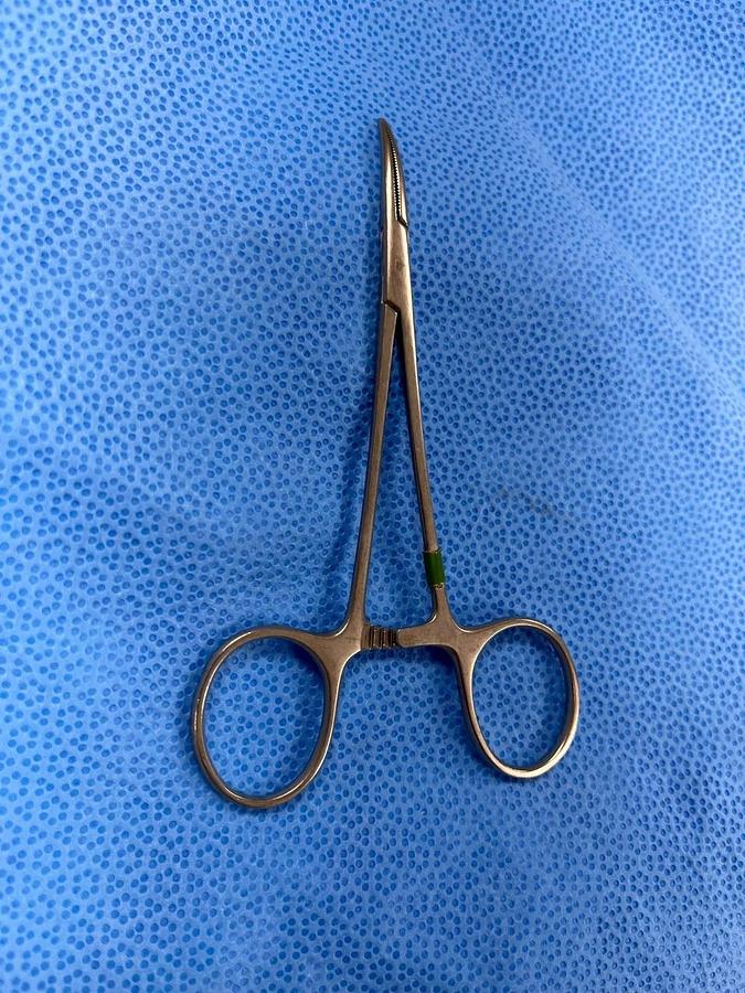 Used Jarit Halstead Mosquito Forcep 107-102 - Curved, 4-7/8", Matte
