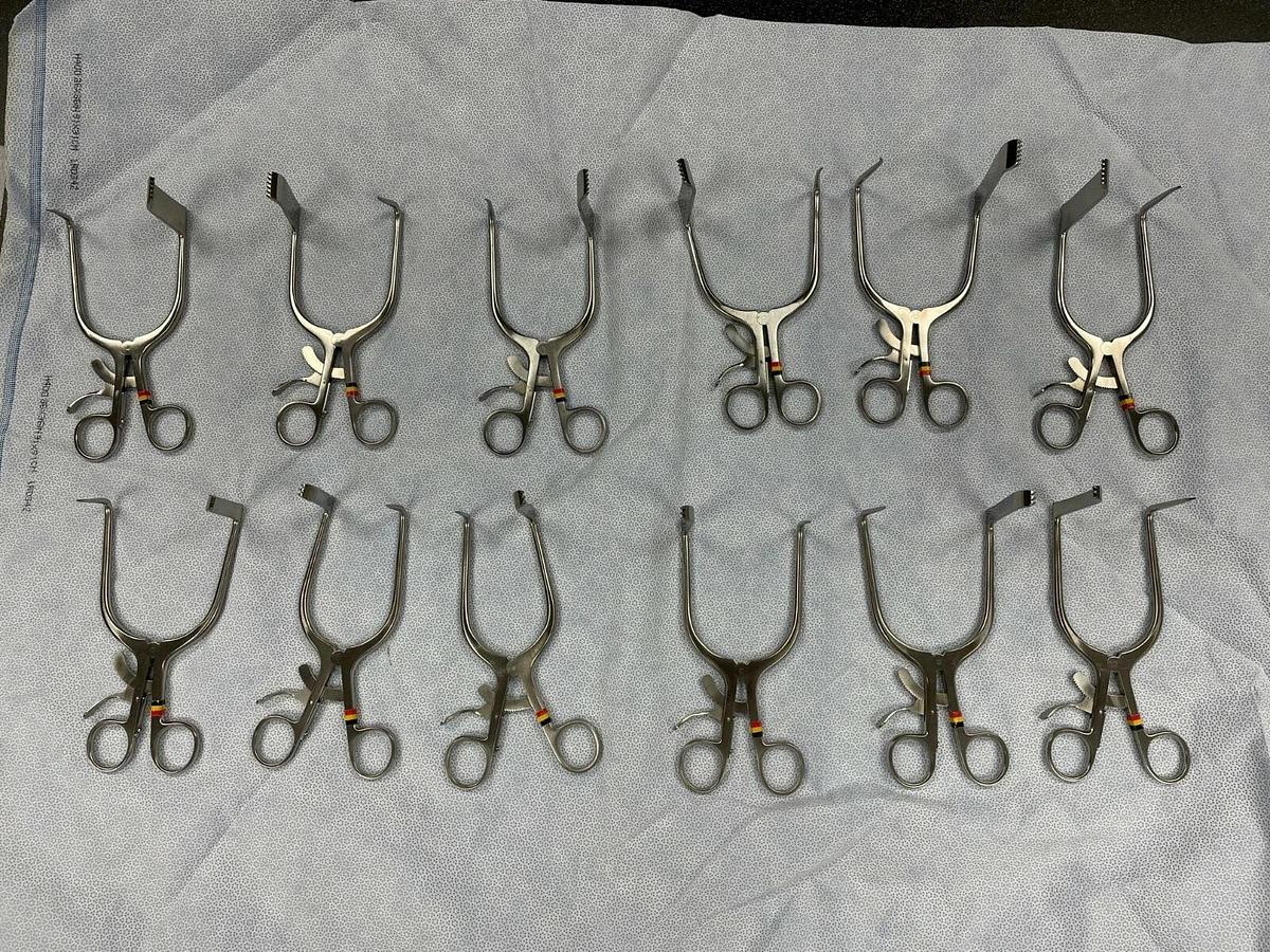 Used Jarit R&B Surgical Solutions Handheld Retractors- Set of 12- RB2311 thru RB2322
