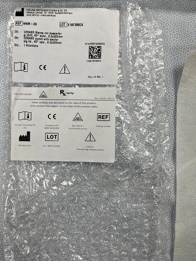 Used Fehling Ceramo Kerrison Punch - NNM-3S - 6.0mm with ejector - NEW IN PACKAGE