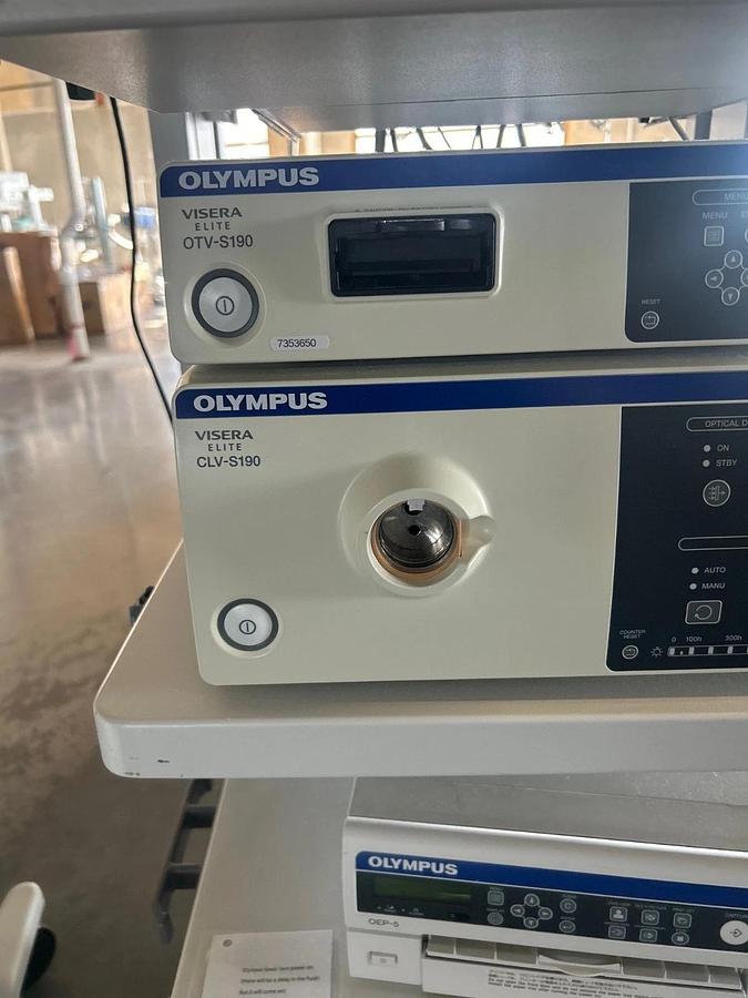 Used OLYMPUS Visera Elite 190 Video Endoscopy Tower - OTV-S190 / CLV-S190