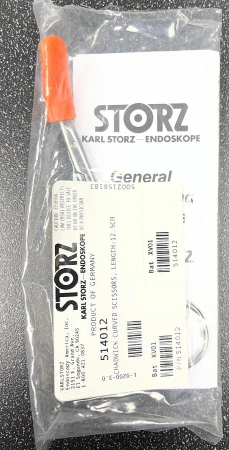 Used Karl Storz Chadwick Curved Scissors 514012