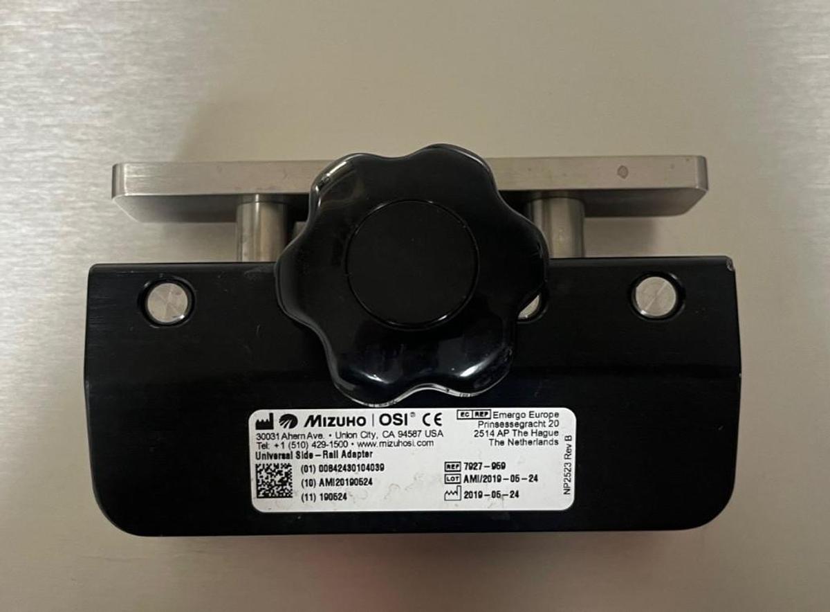 Used Mizuho OSI Trios Table 6" Side Rail Adaptor 7927-959