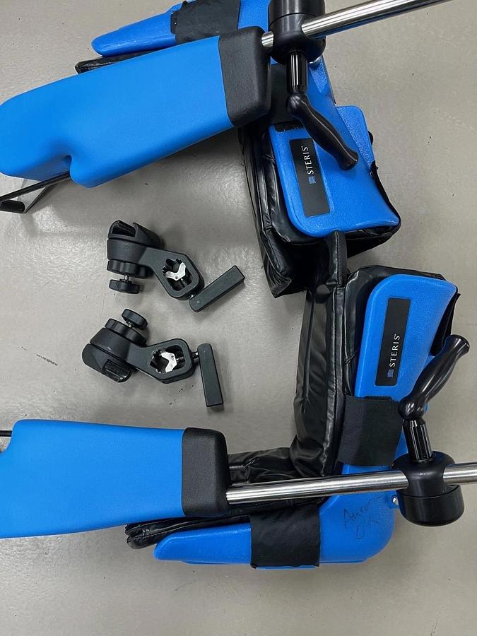 Used Steris Power Lift Stirrups w Padding & Clamps