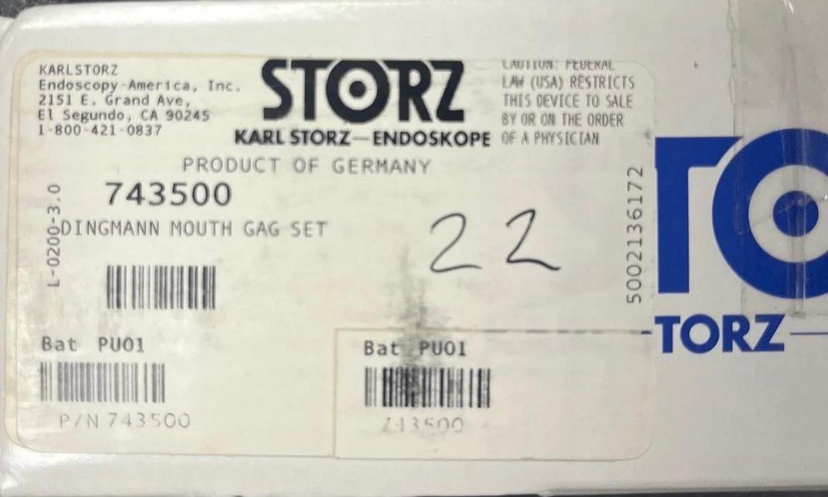 KARL STORZ Dingmann Mouth Gag Set - 743500