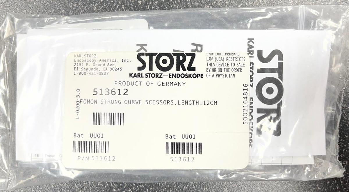 Used Karl Storz Fomon Strong Curved Scissors 513612
