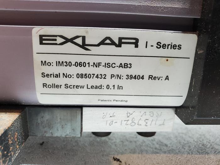 Used EXLAR LINEAR ACTUATOR & Allen Bradley Servo Motor MPL-A330P-MJ24AA