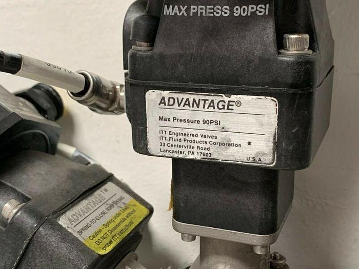 Used 3 ITT Sherotec 90PSI Stainless Steel Valves w/ 3 Position Monitors 1/2" Sanitary