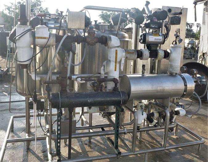 Used CIP, 2-Tank, 200 Gallon, 316L S/st, ESC, Heat Exchanger, #S744096