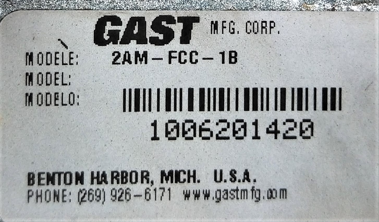 Used Cole-Parmer Masterflex L/S 7569-00 Air-Powered Peristaltic Pump with Pump Head, Carrying Case and Accessories