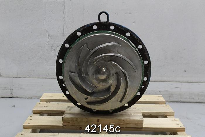Used Goulds 3196 Pump Power End, 6-Vane 11.25 Stainless Steel Impeller #42145