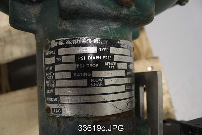 Used Fisher 667 GS 2" Control Steam Plug Valve #33619