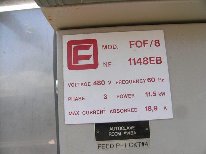 Used Autoclave, 51" x 59" x 99", Fedegari, 316 S/st, 30 PSI #C740566