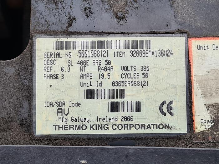 Used 2006 Schmitz Sko 24 Fridge Trailer / Thermo King SL400e / Dhollandia Tailgate