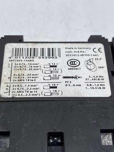 Used Siemens 3RT1035-1AK60