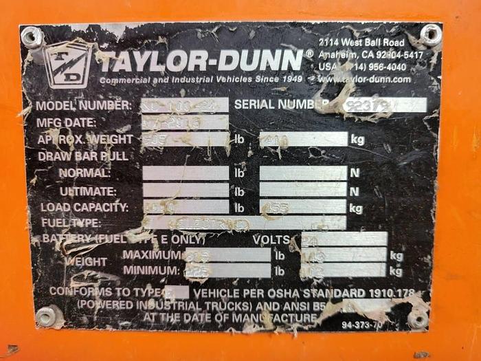 Used Taylor Dunn SC-100-24