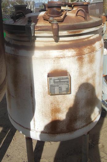 Used Reactor, 100 Gallon, Glass Lined, Jkt, 30" x 33", De Dietrich, #L742762