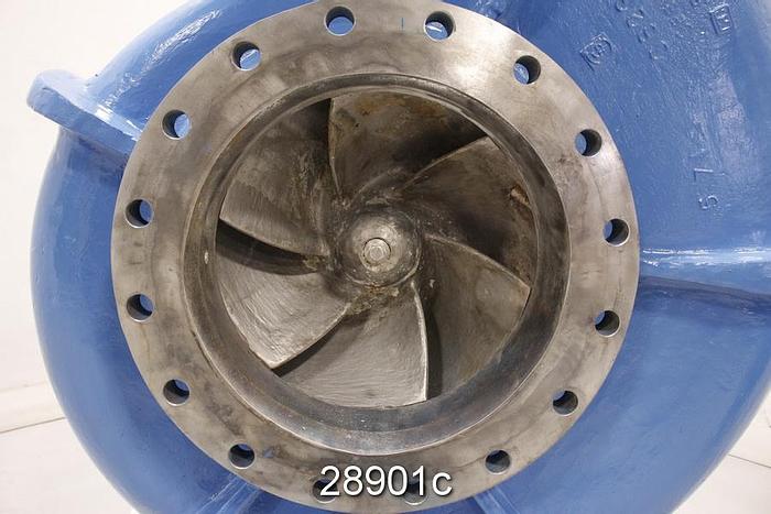 Used Goulds 3175, 18x18x22, SS Casing, SS 6 Vane 16" Impeller #28901
