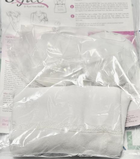 Softee Roo Prosthetic Mastectomy Camisole and Breast Forms Small White 3 Piece