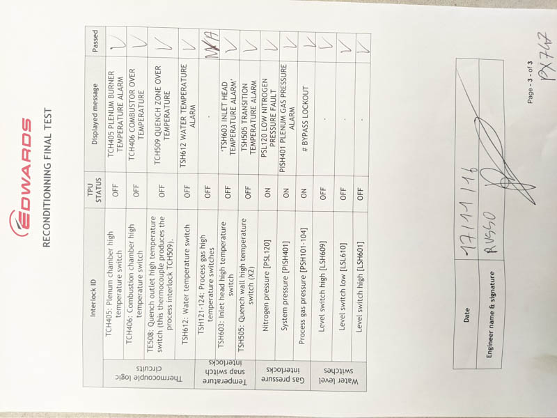 Refurbished 2004 Edwards TPU-2