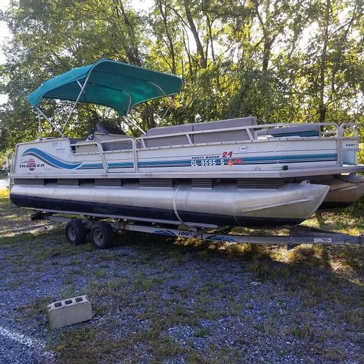 Used Used 1996 Bass Tracker Party Barge 24 ~ SOLD