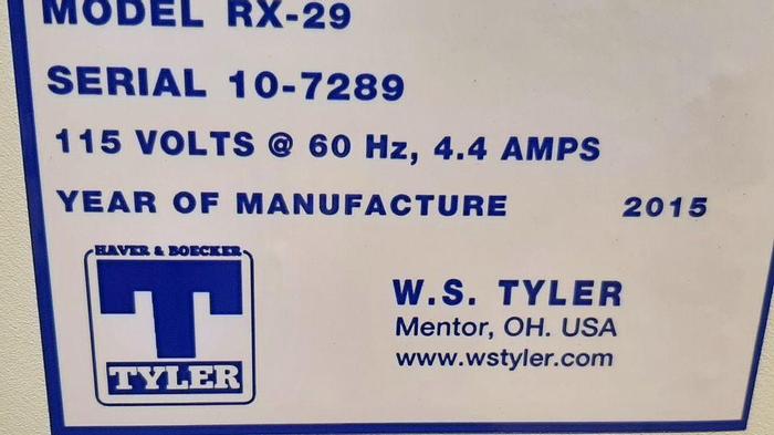 Used Screen, Tyler, Sieve, RX29, 8", 0.25 HP, Ro-Tap #S744478
