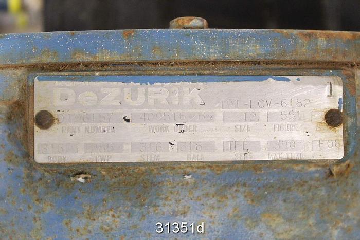 Used Dezurik 9196157 12" V-Ball Control Valve #31351