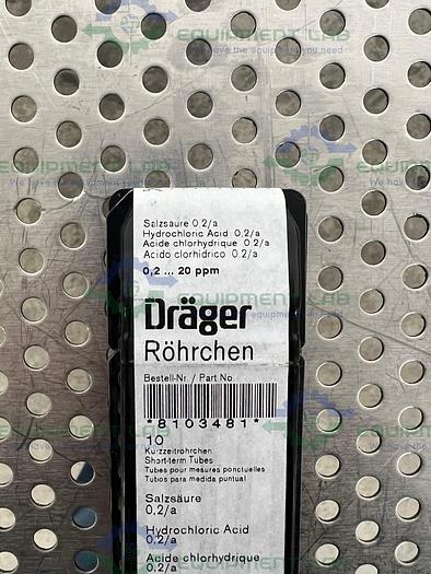Draeger 8103481, DT Hydrochloric Acid 0.2/a  0.2-20 ppm Test Tubes