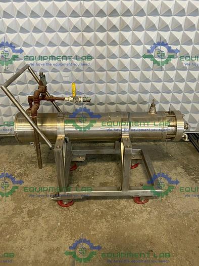 Used Enerquip  Sanitary Stainless Steel Shell and Tube Heat Exchanger on Rolling Cart