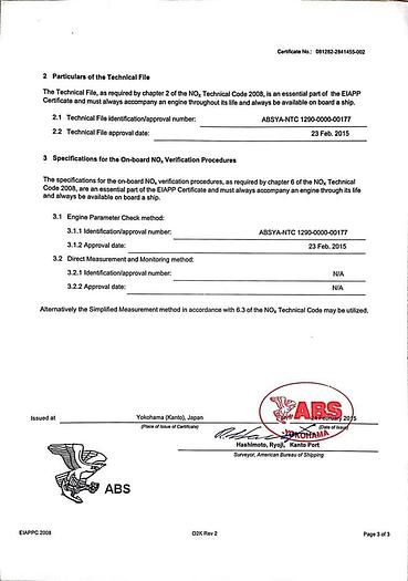 Marine Propulsion Package (Niigata 8L28HX,Tier II)