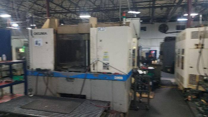 Used 2000 Okuma Horizontal Machining Center, MA 60HB, 630mm X 630MM Pallet, 60ATC, X-39.5", Y-35.4, 35 HP, 12000 RPM, OSP U100M CNC