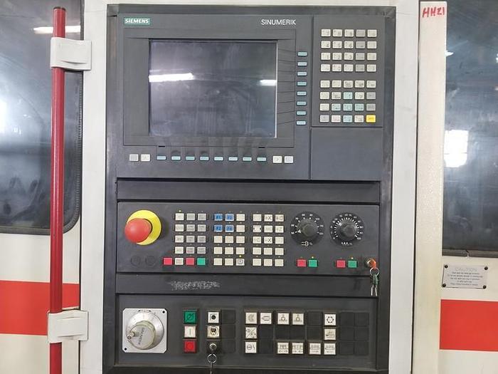Used 1999 Heyligenstaedt CNC Lathe, Model Heynumat 21U/6000, 18" & 20", 28" Swing, 238" B/C, 1800 rpm, 75 hp, Siemens 840D CNC