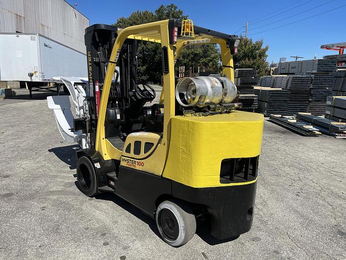 Used 10,000 POUND HYSTER MODEL S100FTBCS FORKLIFT 64" DIAMETER CASCADE CLAMP -PENDING