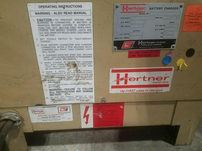 Used Hertner Battery Charger Model SD6 600 12 Volt 111 AMPS