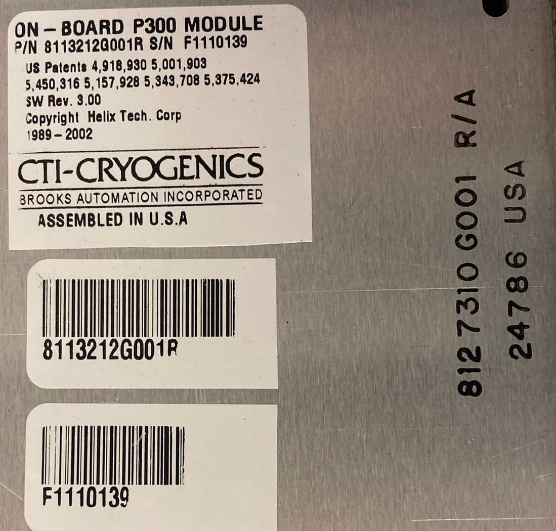 Used CTI-CRYOGENICS 8113212G001 CRYO PUMP CONTROLLER