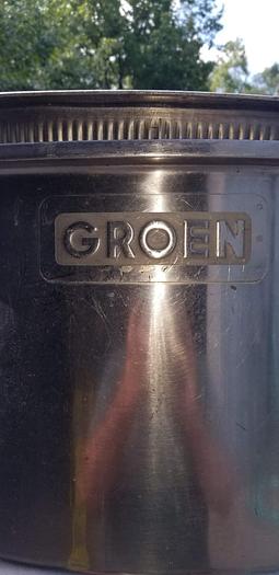 Used GROEN RA-150 SINGLE AGITATION/SCAPE "DIRECT" STEAM KETTLE, 125 PSI, #316 S/S (STOCK #814).