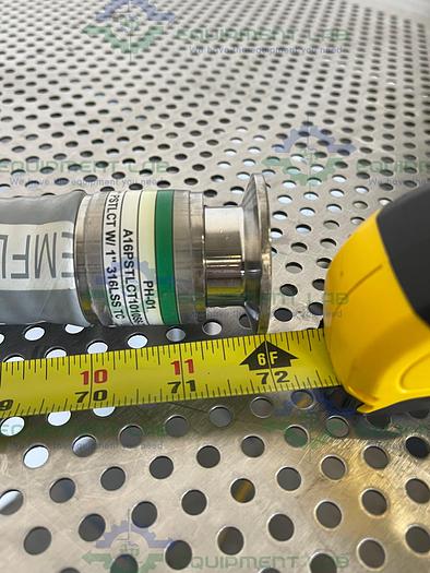 Used Saint Gobain PharmaSmooth 72" Chemflour Fluoropolymer Hose w/1" Sanitary Fitting