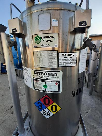 Used Tank, 279 Gallon, S/st, 350 PSI, Liquid Nitrogen #S744385